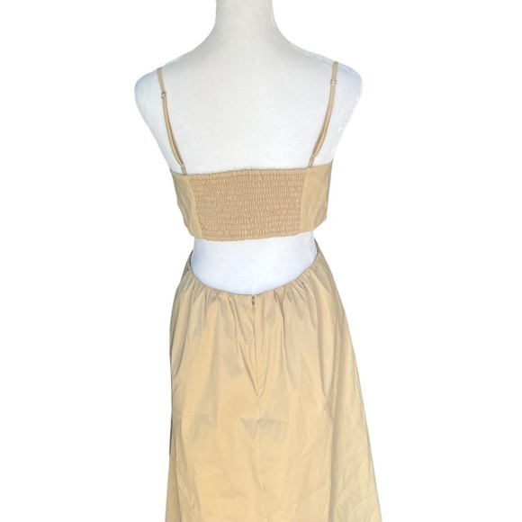 J. Crew - NWT Collection Bow Front Cutout Midi Dress in Stretch Taffeta Sz 6 - Picture 5 of 7